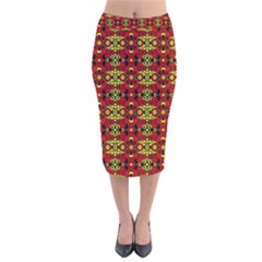 Rby-c-5-3 Velvet Midi Pencil Skirt by ArtworkByPatrick