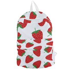 Seamless Pattern Fresh Strawberry Foldable Lightweight Backpack by Wegoenart