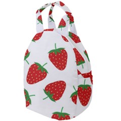 Seamless Pattern Fresh Strawberry Travel Backpacks by Wegoenart