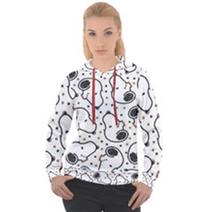 Dog Pattern Women s Overhead Hoodie by Wegoenart