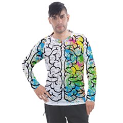 Brain Mind Psychology Idea Drawing Men s Pique Long Sleeve Tee