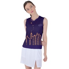 Skyscraper Town Urban Towers Women s Sleeveless Sports Top