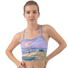 Vacation Island Sunset Sunrise Mini Tank Bikini Top