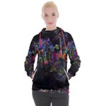 Grunge Paint Splatter Splash Ink Women s Hooded Pullover