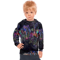 Grunge Paint Splatter Splash Ink Kids  Hooded Pullover by Wegoenart