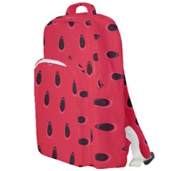 Seamless Watermelon Surface Texture Double Compartment Backpack by Nexatart