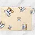 Cute Welsh Corgi Puppy Sitting Seamless Pattern Canvas Cosmetic Bag (XXXL) View2