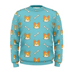 Cute Corgi Dog Face Pattern Men s Sweatshirt by Nexatart