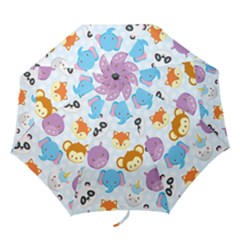 Animal Faces Collection Folding Umbrellas by Nexatart