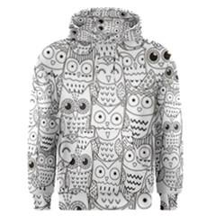 Circle Shape Pattern With Cute Owls Coloring Book Men s Core Hoodie by Nexatart