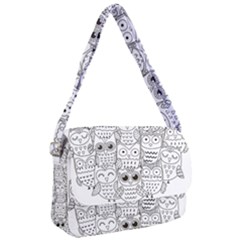 Circle Shape Pattern With Cute Owls Coloring Book Courier Bag by Nexatart