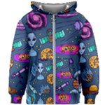 Space Sketch Set Colored Kids  Zipper Hoodie Without Drawstring