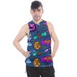 Space Sketch Set Colored Men s Sleeveless Hoodie