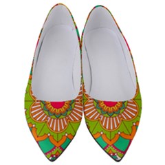 Mandala Patterns Yellow Women s Low Heels by Nexatart