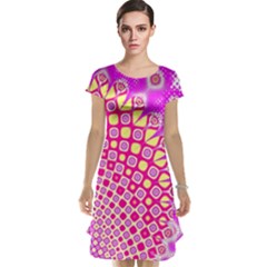 Digital Arts Fractals Futuristic Pink Cap Sleeve Nightdress by Nexatart