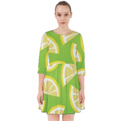 Lemon Fruit Healthy Fruits Food Smock Dress by Nexatart