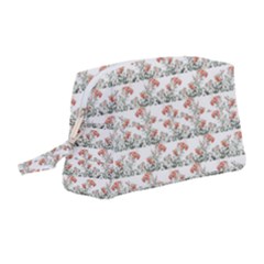 Photo Illustration Floral Motif Striped Design Wristlet Pouch Bag (medium) by dflcprintsclothing