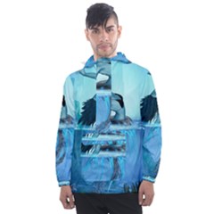 Wonderful Jellyfish Women Men s Front Pocket Pullover Windbreaker by FantasyWorld7