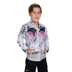 Big Set With Cute Cartoon Animals Bear Panda Bunny Penguin Cat Fox Kids  Windbreaker by Vaneshart