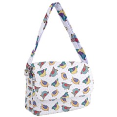 Seamless Pattern With Hand Drawn Bird Black Courier Bag by Vaneshart