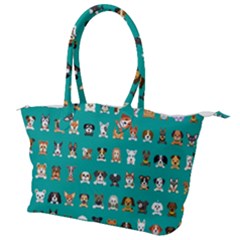 Different Type Vector Cartoon Dog Faces Canvas Shoulder Bag by Vaneshart