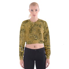 Pcb Printed Circuit Board Cropped Sweatshirt by Vaneshart