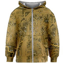 Pcb Printed Circuit Board Kids  Zipper Hoodie Without Drawstring by Vaneshart