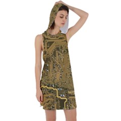 Pcb Printed Circuit Board Racer Back Hoodie Dress by Vaneshart