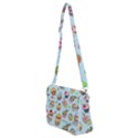 Cupcake Doodle Pattern Shoulder Bag with Back Zipper View2