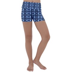 Digital Boxes Kids  Lightweight Velour Yoga Shorts by Sparkle