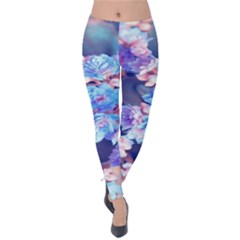 Flowers Velvet Leggings