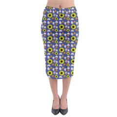 Hawaii Ghost Blue Midi Pencil Skirt by snowwhitegirl