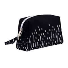 Black And White Matrix Patterned Design Wristlet Pouch Bag (medium)