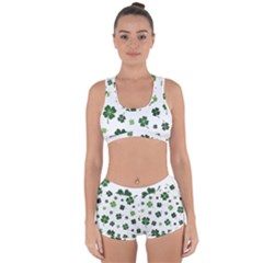 St Patricks Day Pattern Racerback Boyleg Bikini Set by Valentinaart