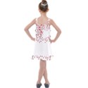 Red And White Matrix Patterned Design Kids  Overall Dress View2