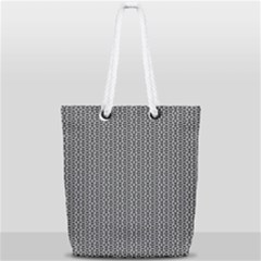 Black And White Triangles Full Print Rope Handle Tote (small) by Sparkle