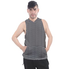 Black And White Triangles Men s Sleeveless Hoodie