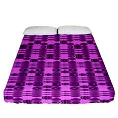 Digital Violet Fitted Sheet (queen Size) by Sparkle