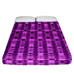 Digital Violet Fitted Sheet (california King Size) by Sparkle