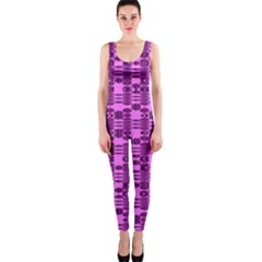 Digital Violet One Piece Catsuit by Sparkle