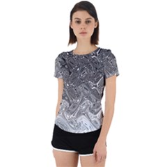 Grey Glow Cartisia Back Cut Out Sport Tee