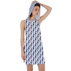 Shiny Knot Racer Back Hoodie Dress