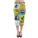 Egypt Travel Items Icons Set Flat Style Midi Pencil Skirt View1