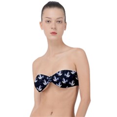 Crane Pattern Classic Bandeau Bikini Top 