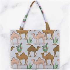 Camels Cactus Desert Pattern Mini Tote Bag by Wegoenart