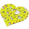 Pattern Unicorns Mermaids Horses Girlish Things Wooden Puzzle Heart View2