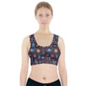 Trendy African Maya Seamless Pattern With Doodle Hand Drawn Ancient Objects Sports Bra With Pocket View1