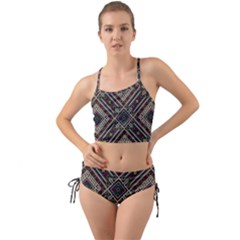 Zentangle Style Geometric Ornament Pattern Mini Tank Bikini Set