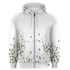 Multicolor Leaves Motif Pattern Print Men s Zipper Hoodie by dflcprintsclothing