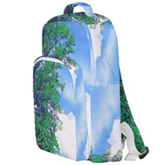 The Deep Blue Sky Double Compartment Backpack by Fractalsandkaleidoscopes